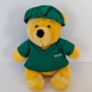 Vintage Caltoy Disney Winnie the Pooh Poohfessionals Doctor Plush Toy